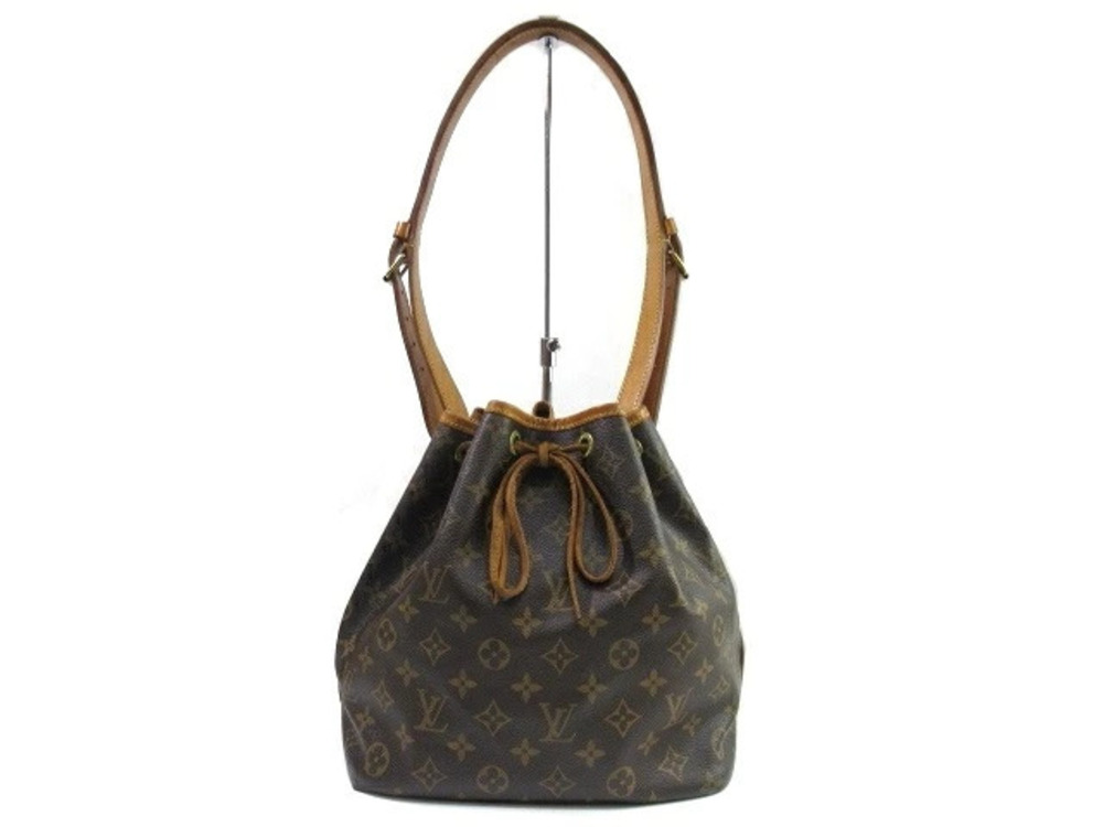 LOUIS VUITTON Noe Bag Shoulder Monogram Leather Brown